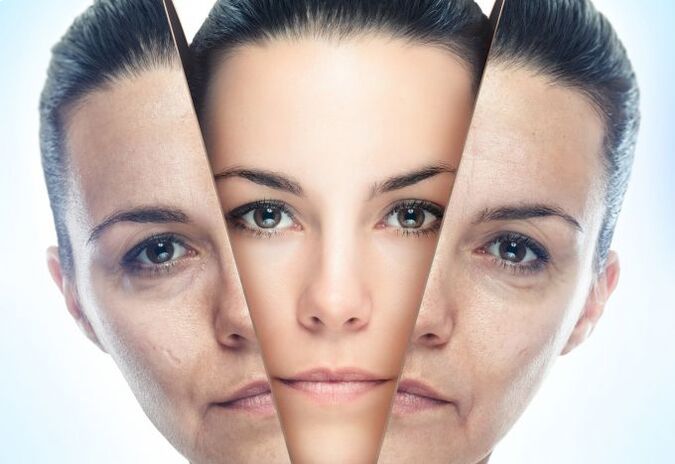 Процесс избавления кожи лица от возрастных изменений